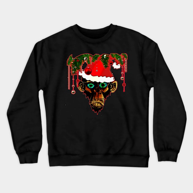 Christmas monkey Crewneck Sweatshirt by MAGICOART